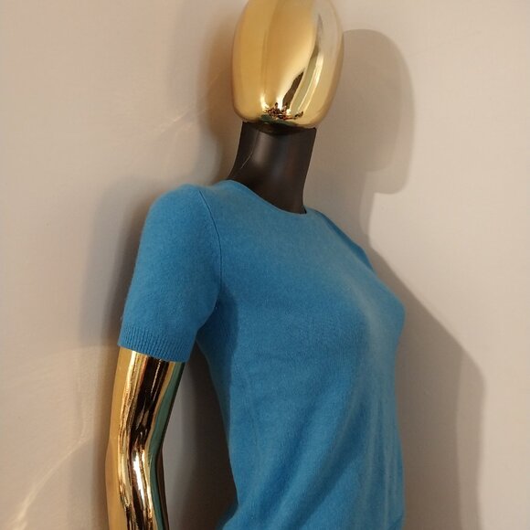 Cashmere BLUE  Petite 100% Blue Soft and Cozy Quality Purrfect XS - Picture 3 of 5